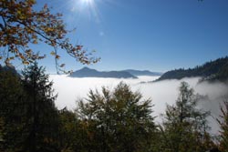 Widok z Czertezika z mgłą